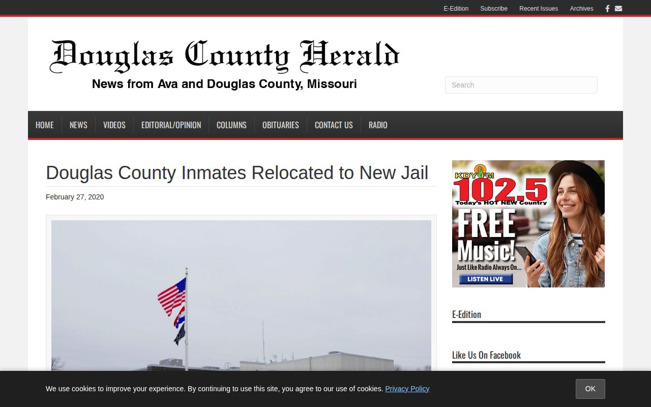 Douglas County Herald report about the Douglas County Jail relocation to Industrial Road